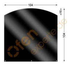 Bodenplatte, Segmentbogen 104 X 104 Cm, Mattschwarz, Gussgrau Zweiseitig Emailliert