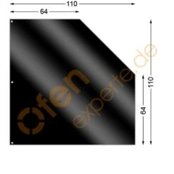 Bodenplatte, Fünfeck 110 X 110 Cm, Mattschwarz, Gussgrau Zweiseitig Emailliert