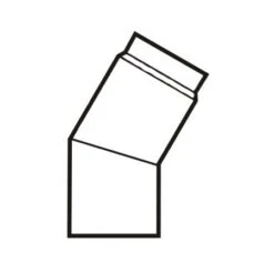 Bogen 15 °, Ohne Reinigungsöffnung, 2-teilig, ø 200 Mm