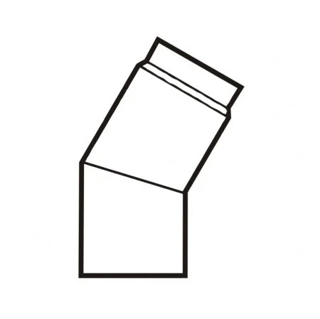 Bogen 45°, Ohne Reinigungsöffnung, 2-teilig, 150 Mm 1 Bogen 45°, Ohne Reinigungsöffnung, 2-teilig, 150 Mm