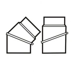 Bogen, Drehbar 0-45°, Ohne Reinigungsöffnung, 2-teilig, 150 Mm