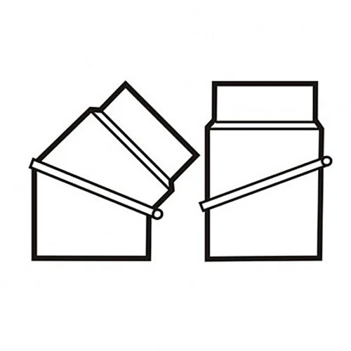 Bogen, Drehbar 0-45 °, Ohne Reinigungsöffnung, 2-teilig, ø 160 Mm 1 Bogen, Drehbar 0-45 °, Ohne Reinigungsöffnung, 2-teilig, ø 160 Mm
