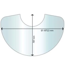 Aduro Glas-Bodenplatte Halbmond - Aduro 22-Serie