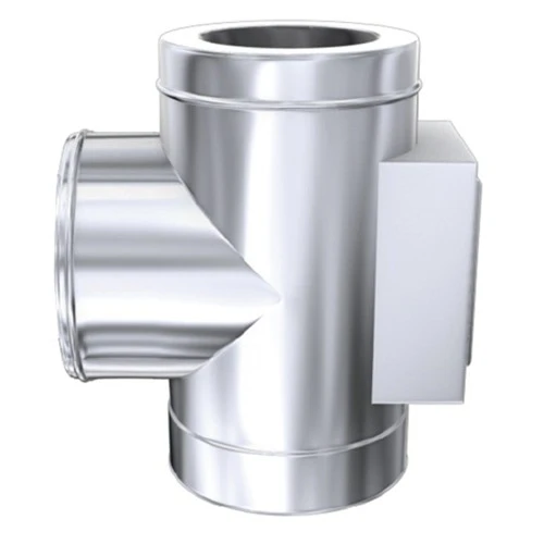 Feuerungsanschluss 90°, Abgang Doppelwandig Auf MKD Mit Prüföffnung, ø 225 Mm 1 Feuerungsanschluss 90°, Abgang Doppelwandig Auf MKD Mit Prüföffnung, ø 225 Mm