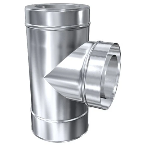 Feuerungsanschluss 90° Mit Reduzierung Auf 150 Mm Doppelwandig, Edelstahl, ø 180 Mm 2 Feuerungsanschluss 90° Mit Reduzierung Auf 150 Mm Doppelwandig, Edelstahl, ø 180 Mm – Bild 2