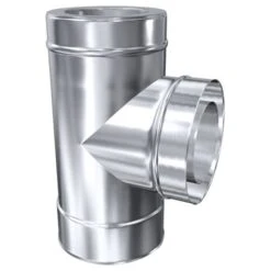 Feuerungsanschluss 90°, Abgang Doppelwandig Auf MKD, Edelstahl DW ø 150 Mm (210 Mm)