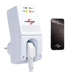 AS-5100 Atek Funk-Sicherheits-Abluftsteuerung - Sendergehäuse Braun, Fensterkontaktschalter