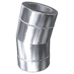 Schornstein, Bogen 15°, Edelstahl, ø 120 Mm (180 Mm)