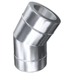 Schornstein, Bogen 30°, Edelstahl, ø 113 Mm (173 Mm)