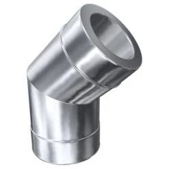 Schornstein, Bogen 45°, Edelstahl, ø 160 Mm (220 Mm)