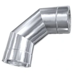 Schornstein, Bogen 90°, Edelstahl, ø 113 Mm (173 Mm)