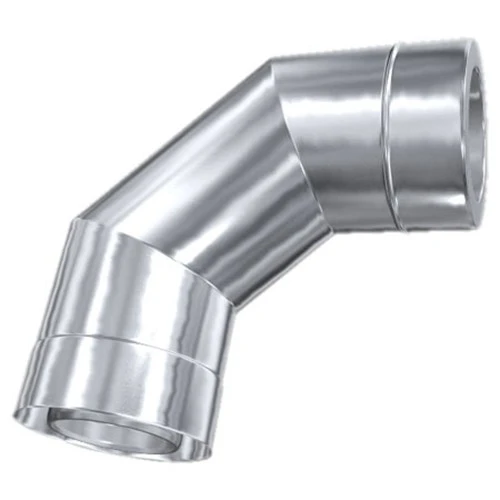 Schornstein, Bogen 90°, Edelstahl, ø 130 Mm (190 Mm) 1 Schornstein, Bogen 90°, Edelstahl, ø 130 Mm (190 Mm)