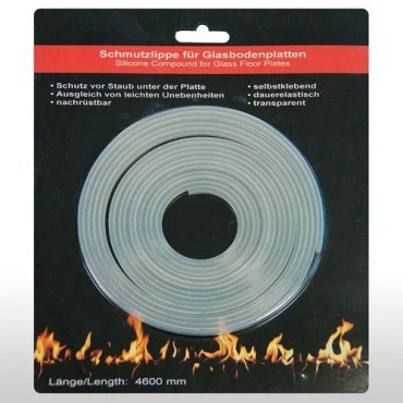 Silikon-Dichtlippe Für Glasbodenplatten Mit C-Kante, Selbstklebend 1 Silikon-Dichtlippe Für Glasbodenplatten Mit C-Kante, Selbstklebend