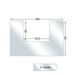 CERA Design Glasvorlegeplatte Aus Einscheibensicherheitsglas Für Kamin KLC100