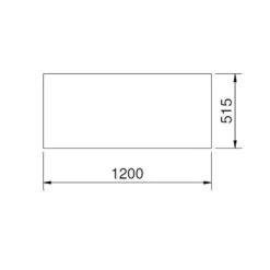 CERA Design Glasvorlegeplatte Santos 630, Einscheibensicherheitsglas 6 Mm