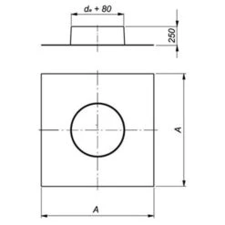 Schornstein, Dachdurchführung 0° - 5°, Edelstahl, ø 80 Mm (160 Mm) -Ofen Experte Verkäufe ddt0de 450 1280x1280 4