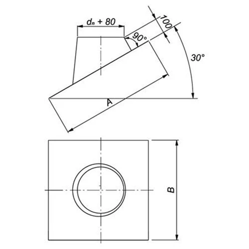 Schornstein, Dachdurchführung 20° - 35°, Edelstahl, ø 250 Mm (330 Mm) 3 Schornstein, Dachdurchführung 20° - 35°, Edelstahl, ø 250 Mm (330 Mm) – Bild 3