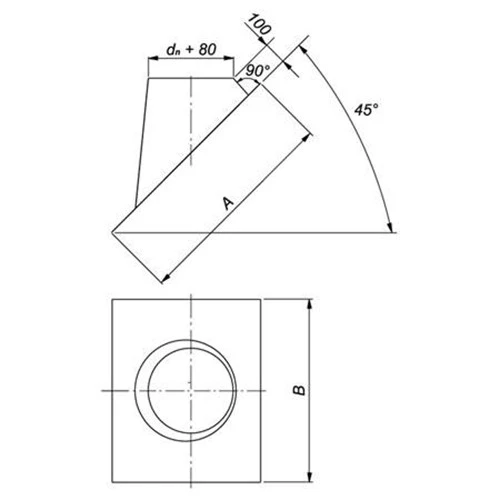 Schornstein, Dachdurchführung 35° - 50°, Edelstahl, ø 180 Mm (260 Mm) 3 Schornstein, Dachdurchführung 35° - 50°, Edelstahl, ø 180 Mm (260 Mm) – Bild 3