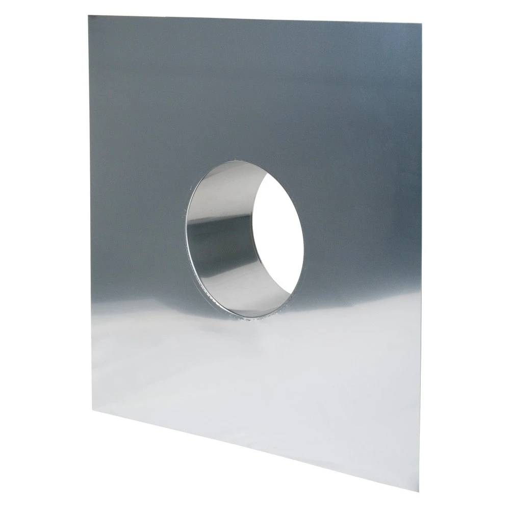 Schornstein, Wandblende 650 X 650 Mm, Edelstahl, ø 200 Mm (260 Mm) 2 Schornstein, Wandblende 650 X 650 Mm, Edelstahl, ø 200 Mm (260 Mm) – Bild 2
