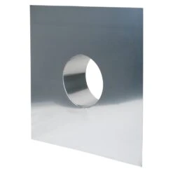Schornstein, Wandblende 650 X 650 Mm, Edelstahl, ø 200 Mm (260 Mm)