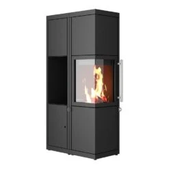 Kaminofen DROOFF Livera 2 L (8 KW) -Ofen Experte Verkäufe drooff livera tueranschlag links holzregal mit tueren links 1280x1280