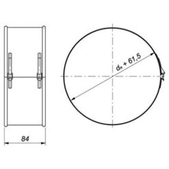 Schornstein, Klemmband Breit, Edelstahl, ø 250 Mm (310 Mm) 5 Schornstein, Klemmband Breit, Edelstahl, ø 250 Mm (310 Mm) -Ofen Experte Verkäufe kbtsde 450 1280x1280 10