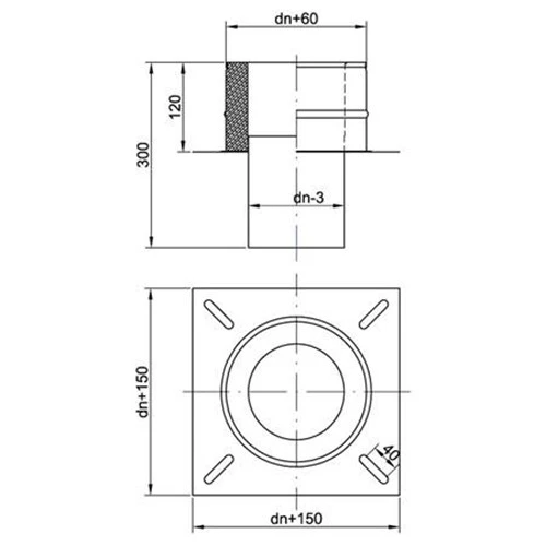 Schornstein, Fußteil Offen, Edelstahl, ø 120 Mm (180 Mm) 3 Schornstein, Fußteil Offen, Edelstahl, ø 120 Mm (180 Mm) – Bild 3