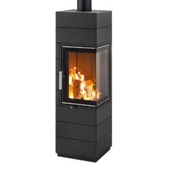 Guss-Kaminofen Leda Corna ES Ecksicht