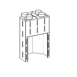 Konvektionsmantel Leda LAVA D Mit 4 Zuluftstutzen Ø 150 Mm