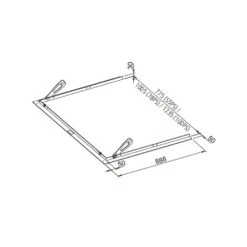 Leda Tragrahmen (SERA 100 PS) Breite 1235 Mm X Tiefe 888 Mm, Auflage 50 Mm