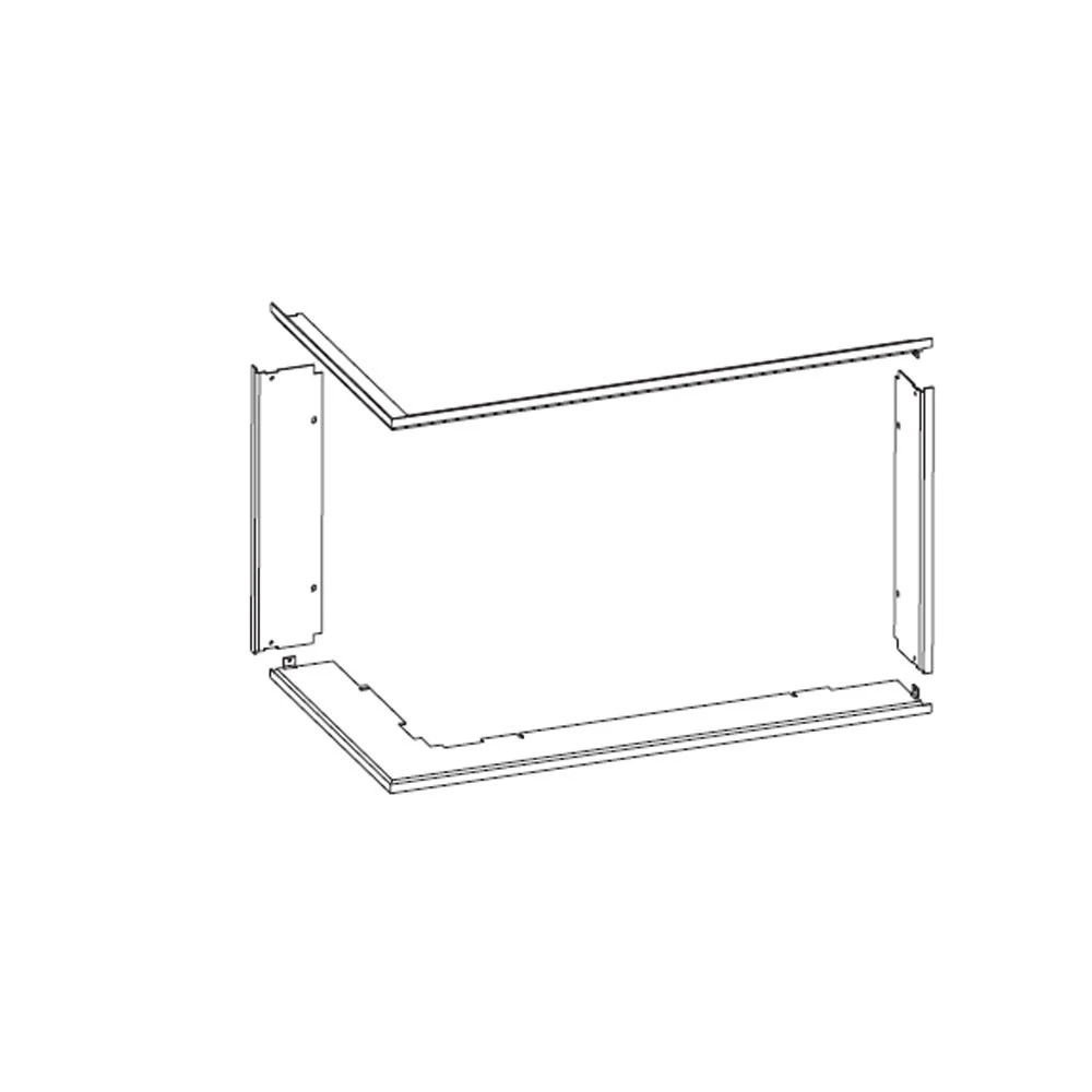 Tiefe Blenden, Schwarz, Pulverbeschichtet, (Leda SERA 100 ES Links) 1 Tiefe Blenden, Schwarz, Pulverbeschichtet, (Leda SERA 100 ES Links)