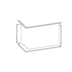 Tiefe Blenden, Schwarz, Pulverbeschichtet, (Leda SERA 78 ES Links)