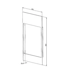 Leda Turma Stahl-Frontplatte H835 X B480 Mm (6 Mm), Schwarz Pulverbeschichtet