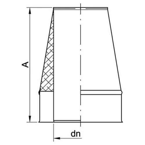 Schornstein, Mündungsabschluss Konisch, Edelstahl, ø 160 Mm (220 Mm) 3 Schornstein, Mündungsabschluss Konisch, Edelstahl, ø 160 Mm (220 Mm) – Bild 3