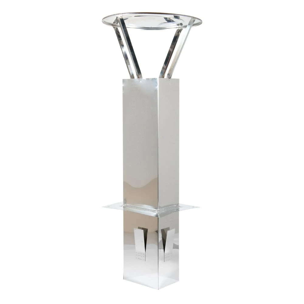 Regenhaube Edelstahl Quadratisch 180/180 Für Schornsteine 195 X 195 Mm, H: 0,5 M 1 Regenhaube Edelstahl Quadratisch 180/180 Für Schornsteine 195 X 195 Mm, H: 0,5 M