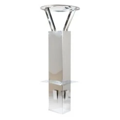 Regenhaube Edelstahl Rechteckig 130/180 Für Schornsteine 135 X 195 Mm, H: 0,5 M