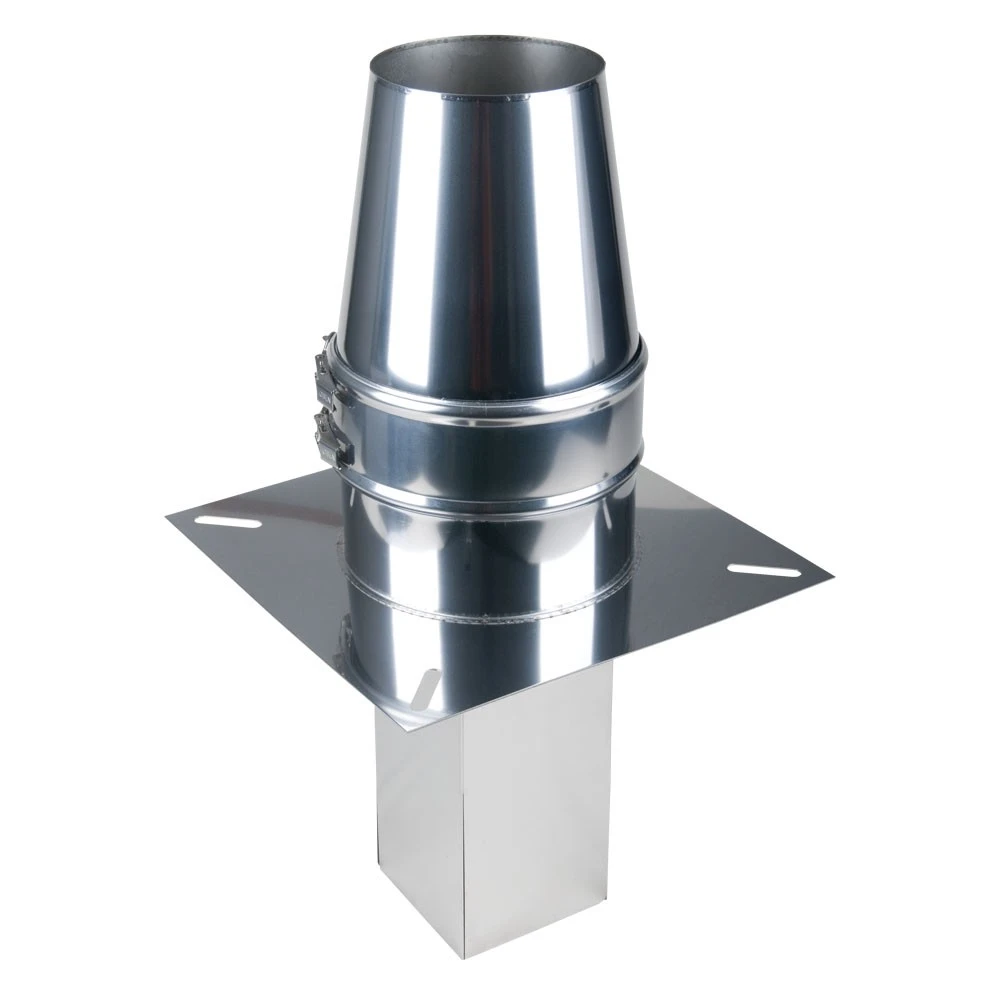 Schornsteinverlängerung, 180 Mm Doppelwandig, Höhe 0,25 M, Fuß 130x180 1 Schornsteinverlängerung, 180 Mm Doppelwandig, Höhe 0,25 M, Fuß 130x180