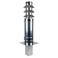 Schornsteinverlängerung, 200 Mm Doppelwandig, Höhe 0,67 M, Mit Düse