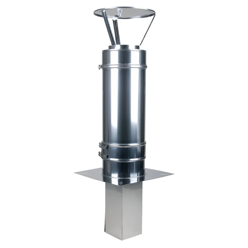 Schornsteinverlängerung, 180 Mm Doppelwandig, Höhe 1,05 M, Fuß 180x180 1 Schornsteinverlängerung, 180 Mm Doppelwandig, Höhe 1,05 M, Fuß 180x180