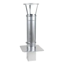 Schornsteinverlängerung, 150 Mm Einwandig, Höhe 1,04 M, Mit Regenhut