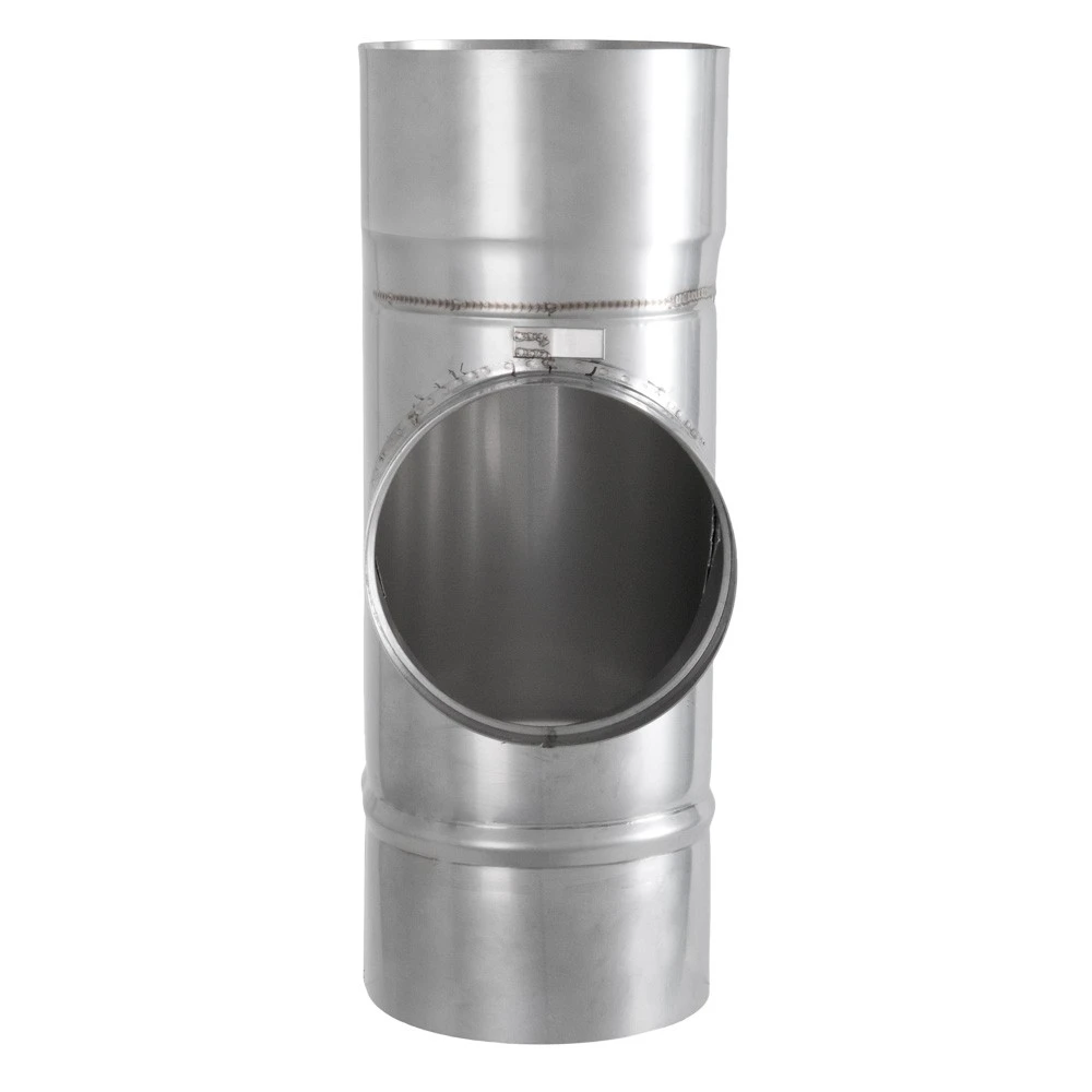 T-Stück Mit Übergang Auf 130 Mm An Der Schmalen Seite Des Ovalen Rohres 1 T-Stück Mit Übergang Auf 130 Mm An Der Schmalen Seite Des Ovalen Rohres