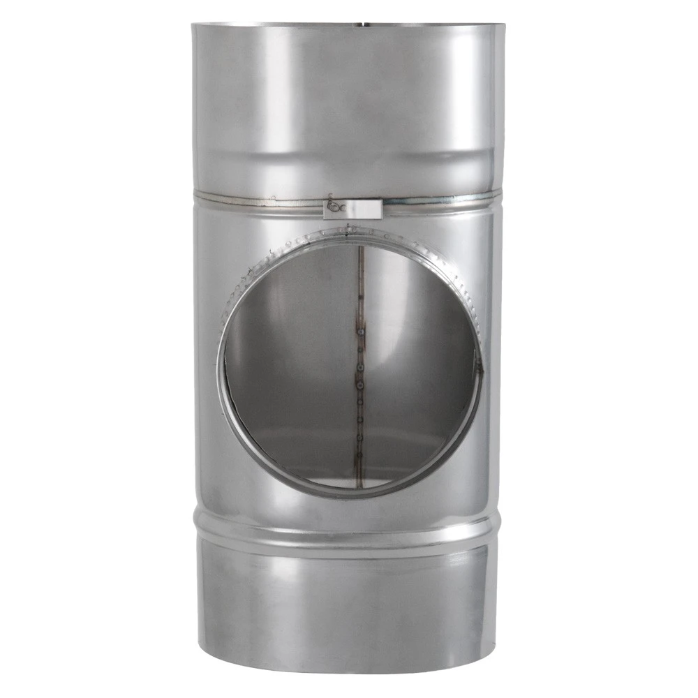 T-Stück Mit Übergang Auf 130 Mm An Der Breiten Seite Des Ovalen Rohres 1 T-Stück Mit Übergang Auf 130 Mm An Der Breiten Seite Des Ovalen Rohres