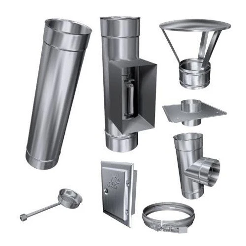 12-teiliges Schornstein-Sanierung-Grundpaket 4 Meter, Edelstahl, Durchmesser 180 Mm 1 12-teiliges Schornstein-Sanierung-Grundpaket 4 Meter, Edelstahl, Durchmesser 180 Mm