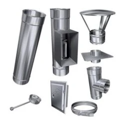 12-teiliges Schornstein-Sanierung-Grundpaket 4 Meter, Edelstahl, Durchmesser 200 Mm