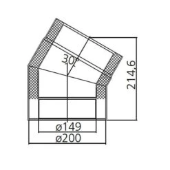 Ofenrohr-Bogen 30°, Doppelwandig, Gedämmt, System Primus, 150 Mm 7 Ofenrohr-Bogen 30°, Doppelwandig, Gedämmt, System Primus, 150 Mm -Ofen Experte Verkäufe moeck masse 30 150 500px 1280x1280