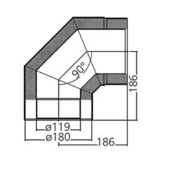 Ofenrohr-Bogen 90°, Doppelwandig Mit Dämmung, System Primus, 120 Mm -Ofen Experte Verkäufe moeck masse 90 120 500px 1280x1280