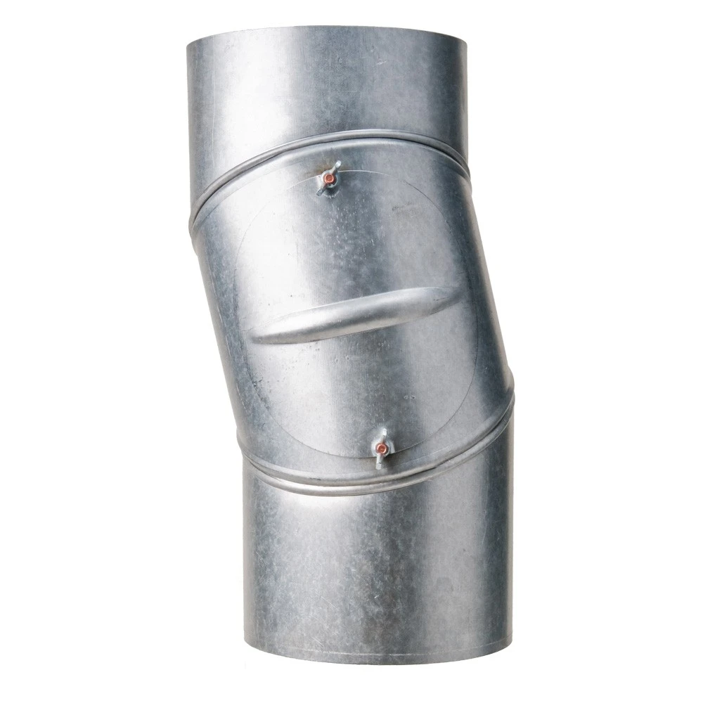 Bogen, Drehbar, 0° - 90°, 3-teilig, Mit Reinigungs-Öffnung, ø 130 Mm 1 Bogen, Drehbar, 0° - 90°, 3-teilig, Mit Reinigungs-Öffnung, ø 130 Mm