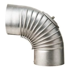 Bogen, Gerippt, 90°, Mit Reinigungs-Öffnung, ø 110 Mm