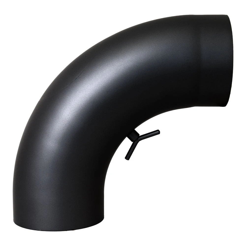 Ofenrohr, Rauchrohr, Bogen, Gezogen, 90°, Mit Tür, Senotherm, ø 150 Mm 2 Ofenrohr, Rauchrohr, Bogen, Gezogen, 90°, Mit Tür, Senotherm, ø 150 Mm – Bild 2