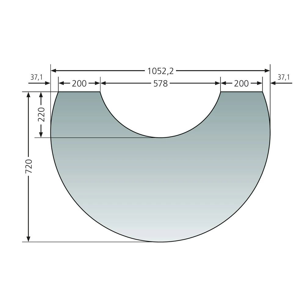 ORANIER Glas-Vorlegeplatte Zu Polar Neo 8 / W+ / Aqua 1 ORANIER Glas-Vorlegeplatte Zu Polar Neo 8 / W+ / Aqua
